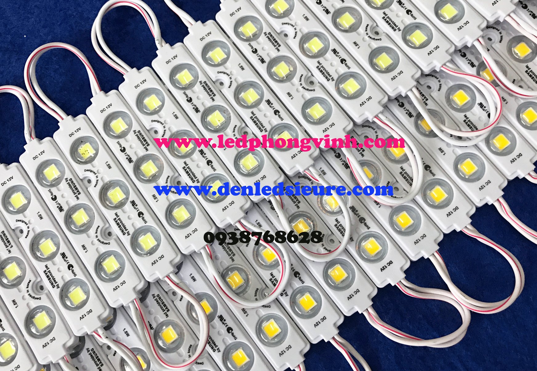 LED MODULE 3 BÓNG LÚP 5054 SAMSUNG TRẮNG ,VÀNG