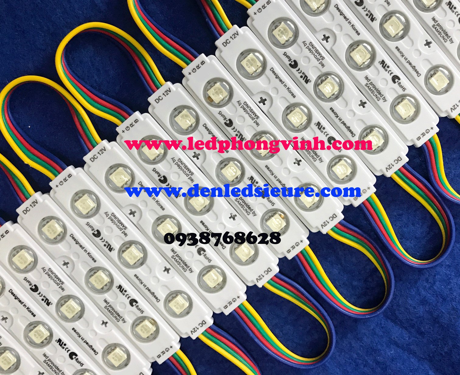 LED MODULE 3 BÓNG LÚP 7 MÀU RGB