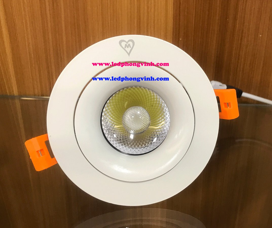 Đèn led âm trần COB 12W Trắng/Vàng